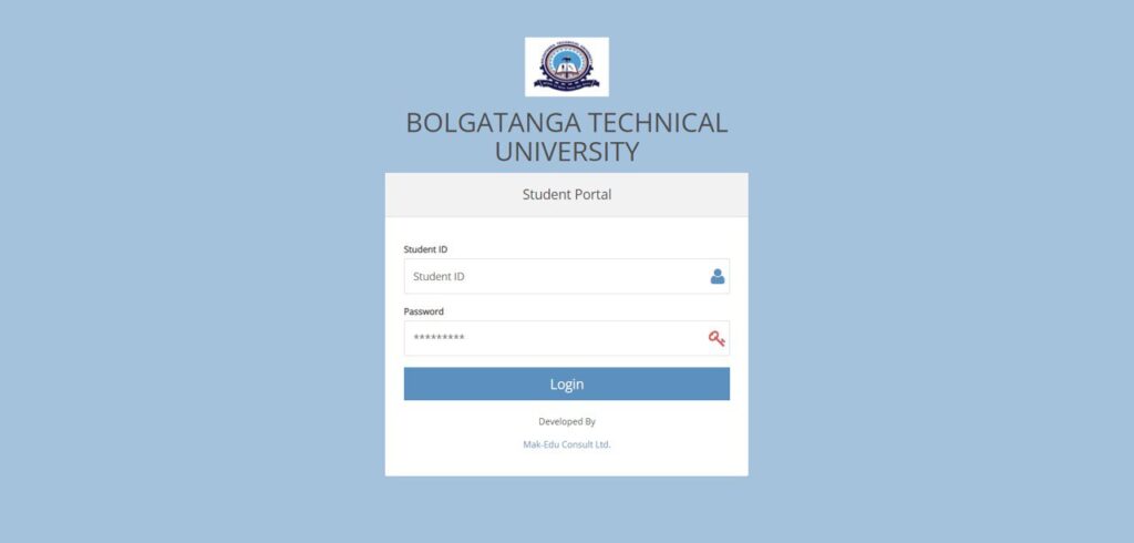 BTU Student Portal.