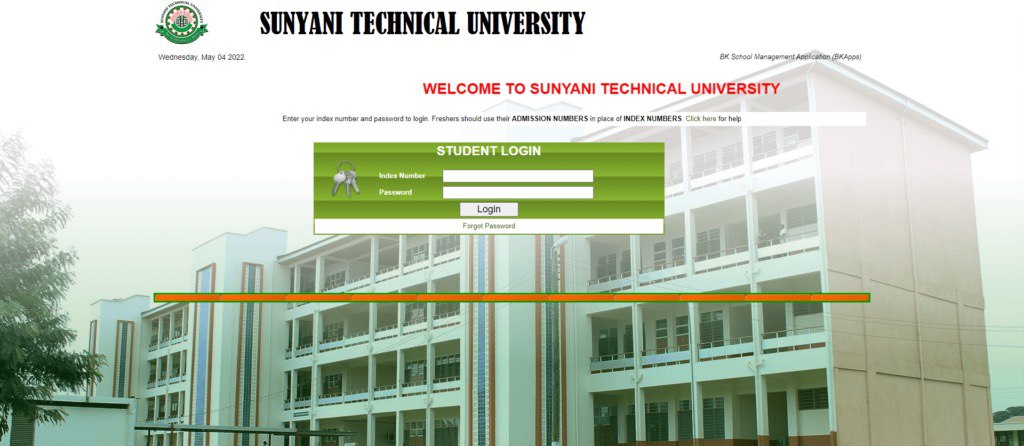 STU Student Portal.