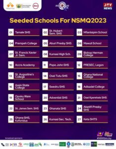 2023 NSMQ Seeded Schools