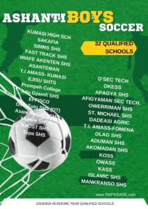 Ashanti Boys Soccer 32 Qualified Schools